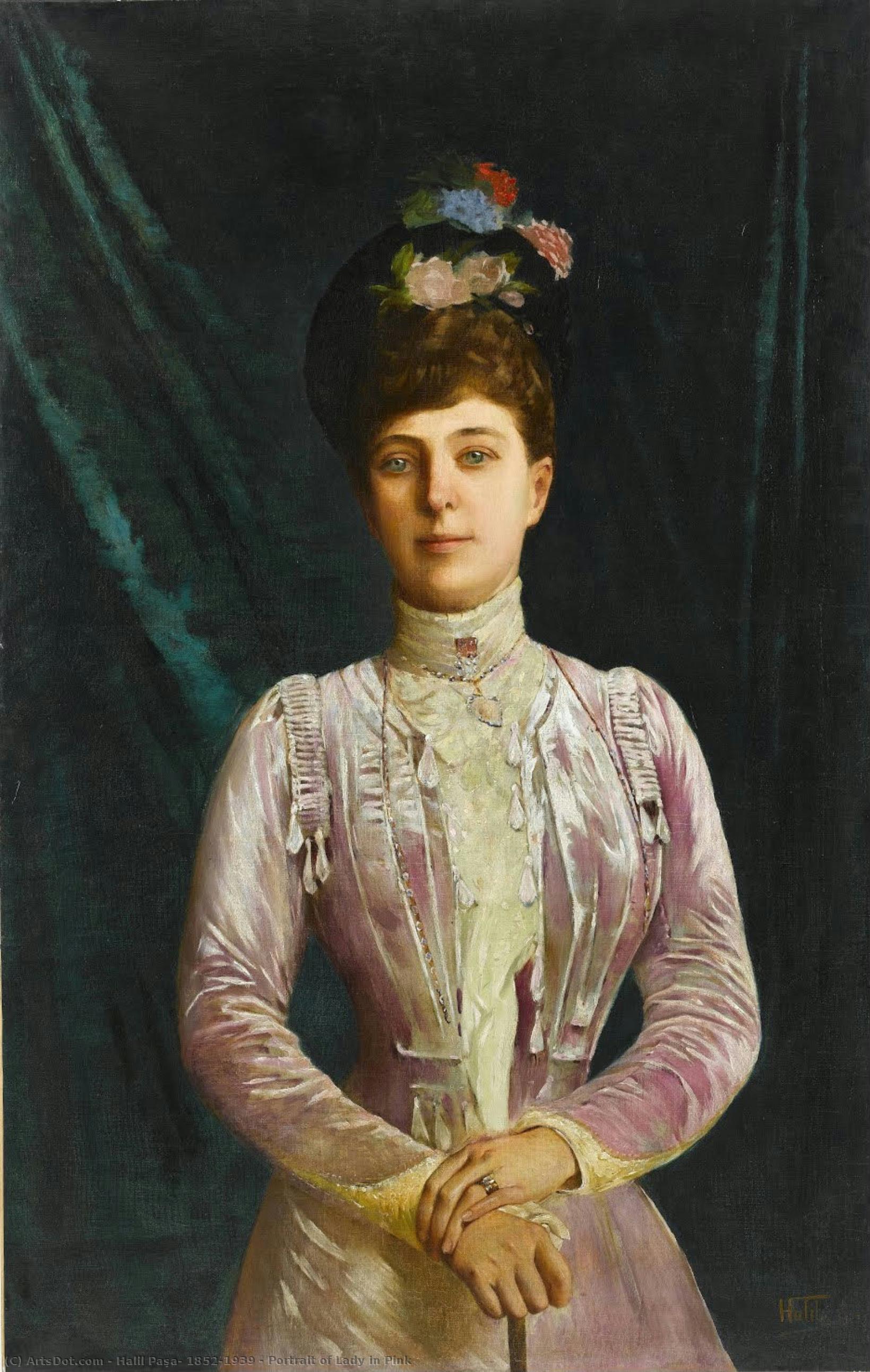 Portrait Of Lady In Pink — Halil Paşa, 1852-1939
