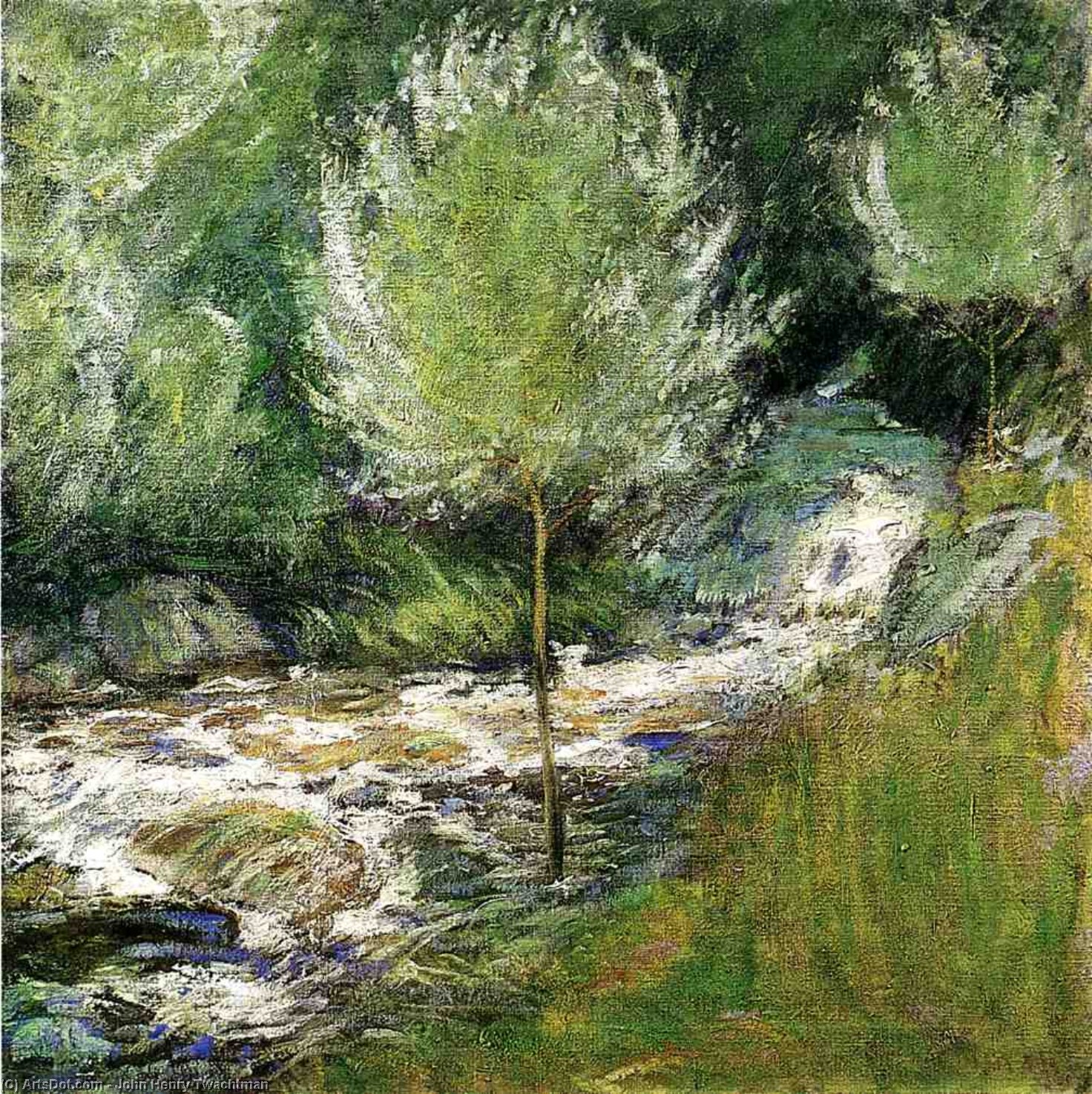 The Brook, Greenwich, Connecticut (aka Horseneck Falls, Greenwich, Connecticut) — John Henry Twachtman