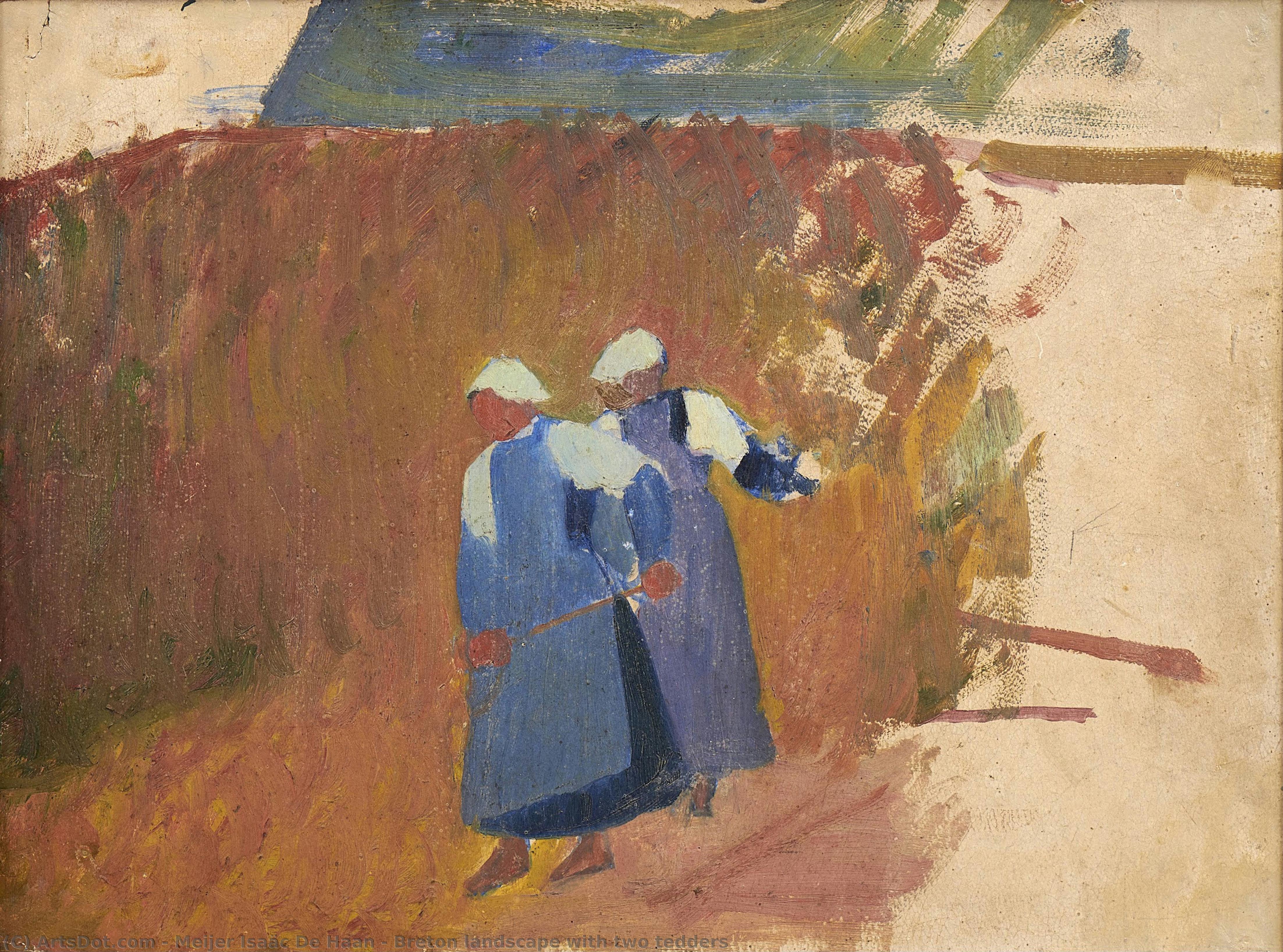 Breton Landscape With Two Tedders — Meijer Isaäc De Haan