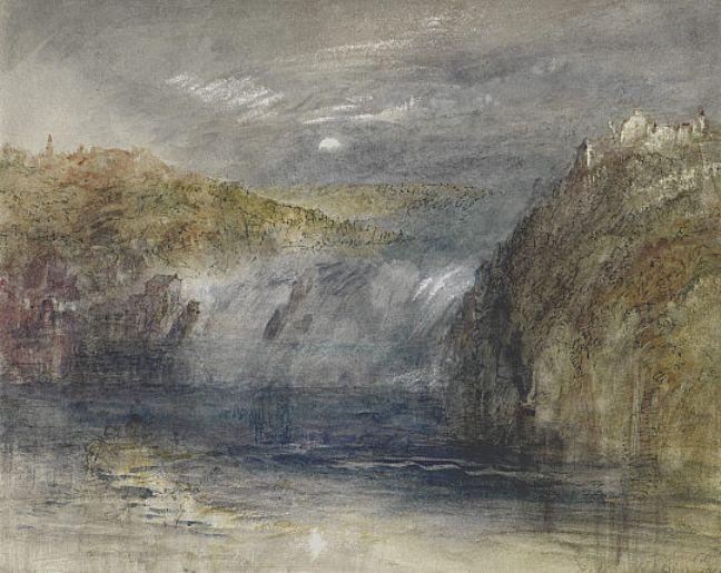 Falls Of The Rhine At Schaffhausen, Moonlight — Joseph Mallord William Turner