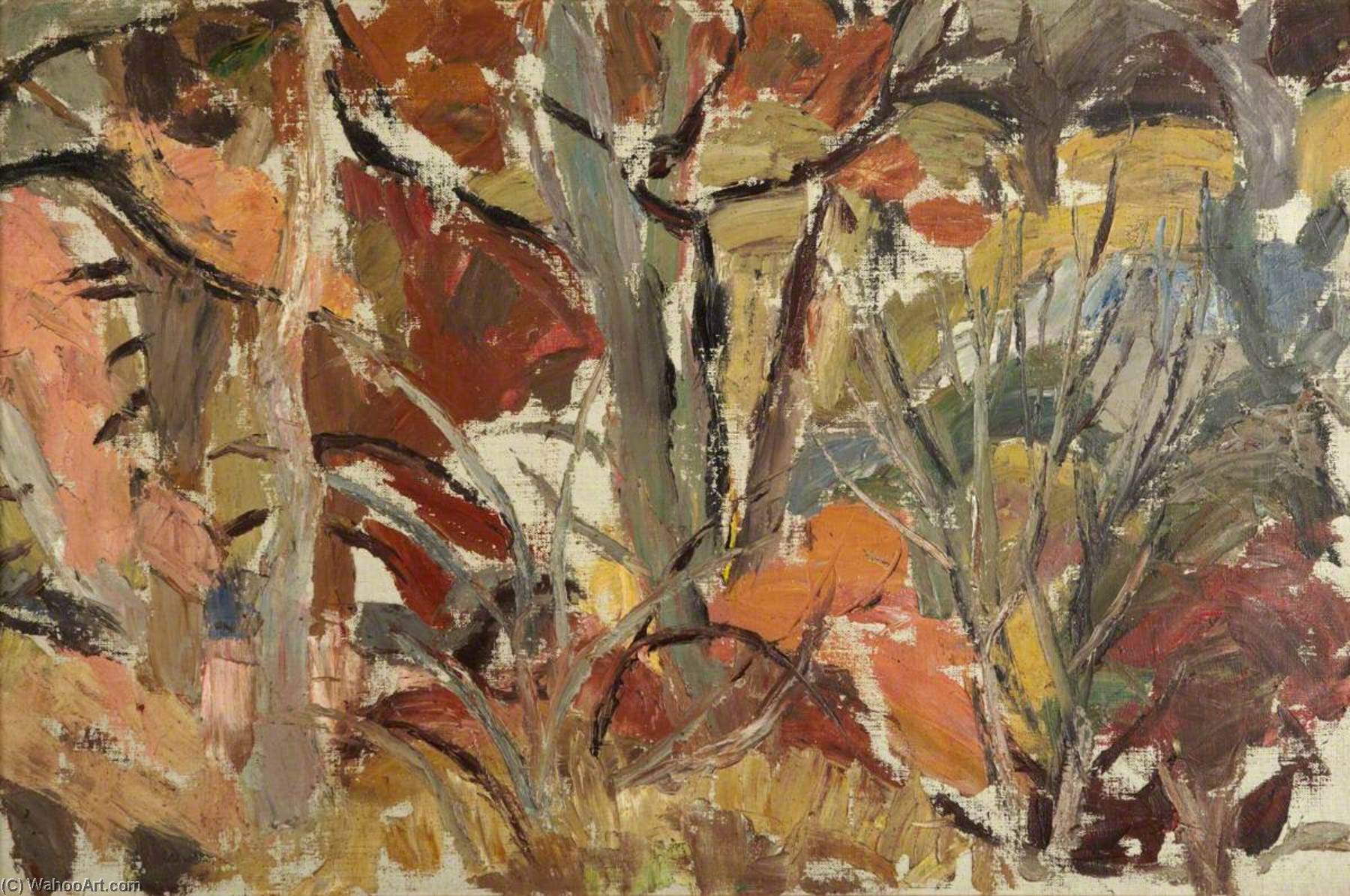 Waldlandschaft (bäume Mit Fluss Und Weg) — Sir William George Gillies