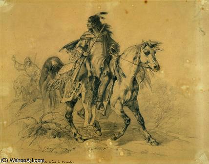 Blackfeet Warrior On Horseback — カール・ボドマー