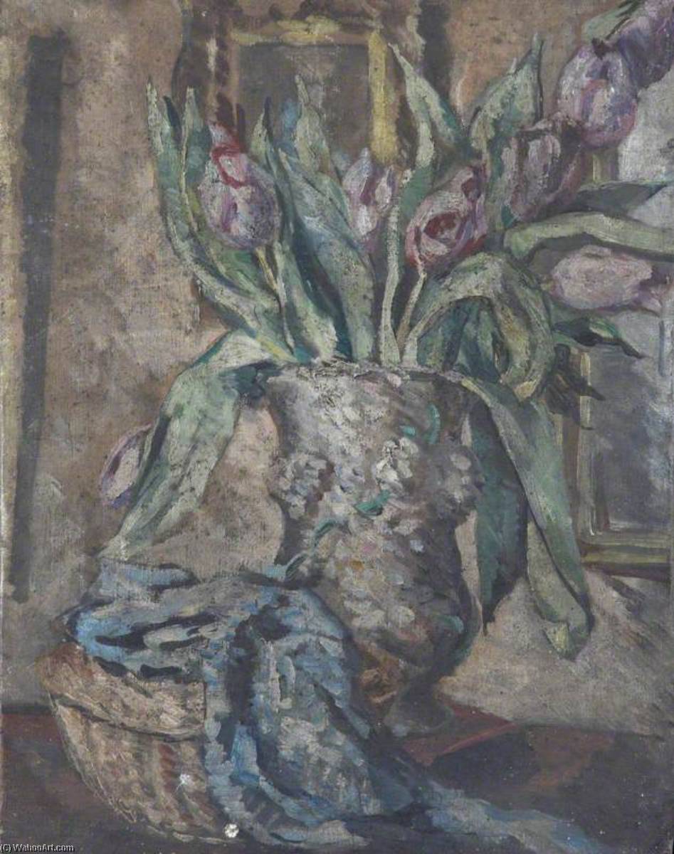 A Vase Of Pink Irises — Alan Francis Clutton Brock