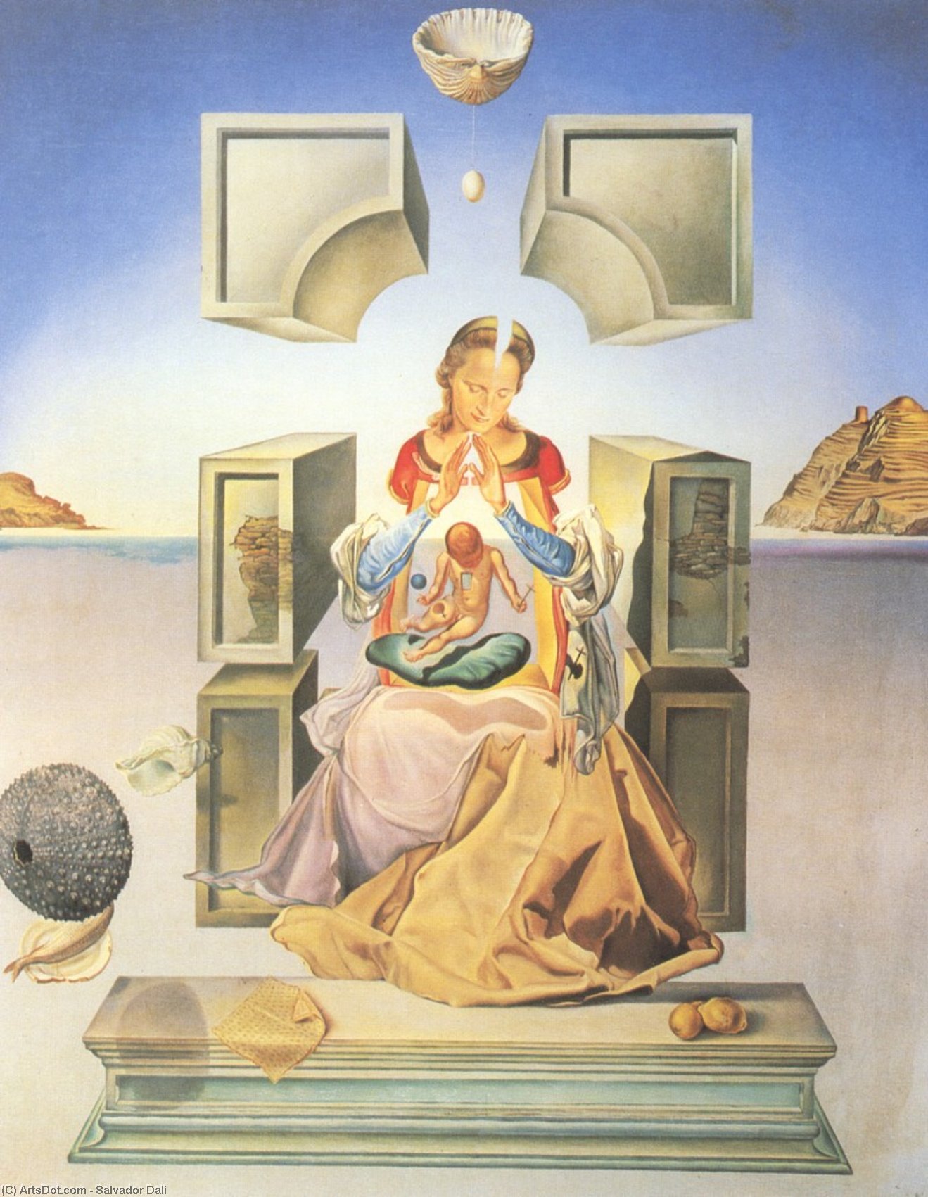 Die Erste Studie Für Die Madonna Von Port Lligat — Salvador Dalí