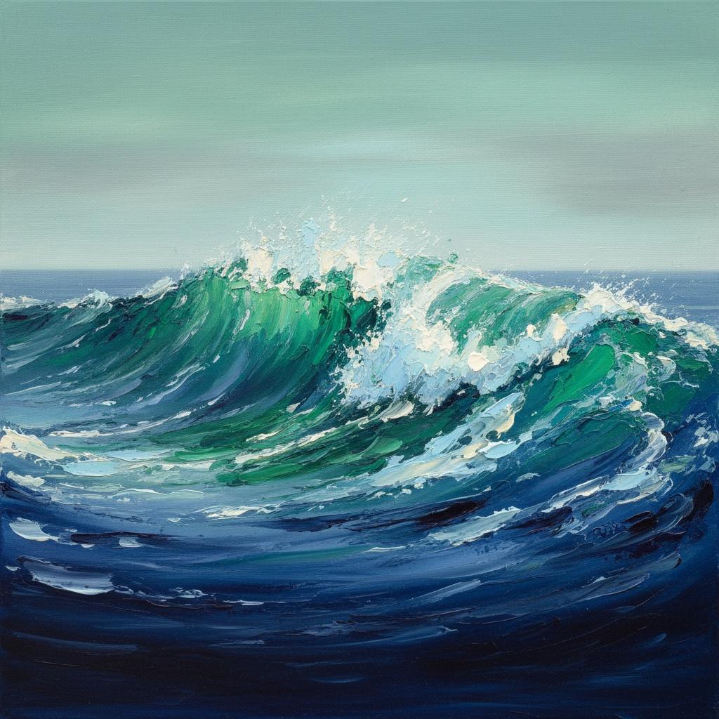 Ephemeral Majesty: The Unveiling Of Emerald Power Against The Cyan Horizon — Christian Noiret