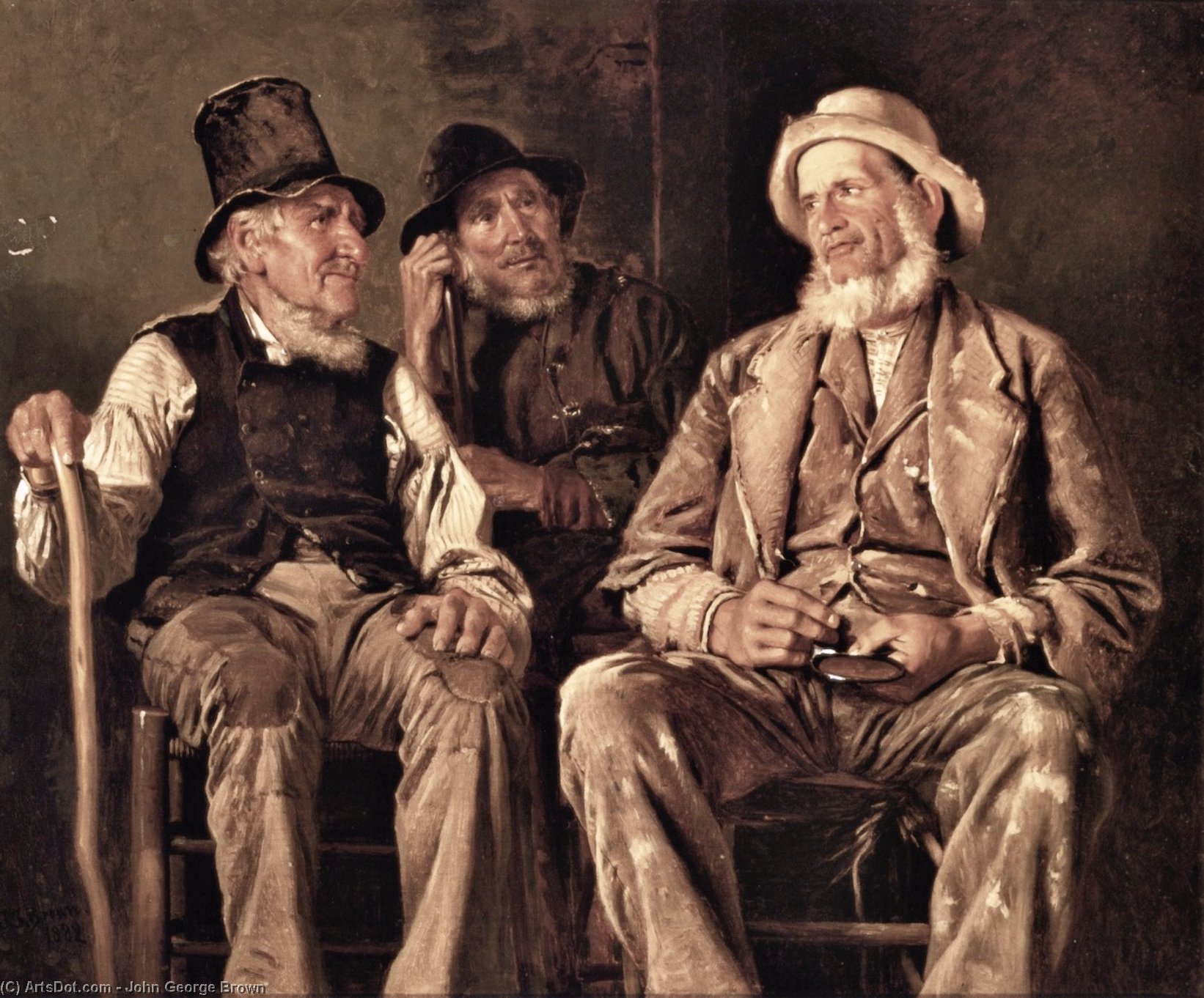 Three Old Codgers — John George Brown
