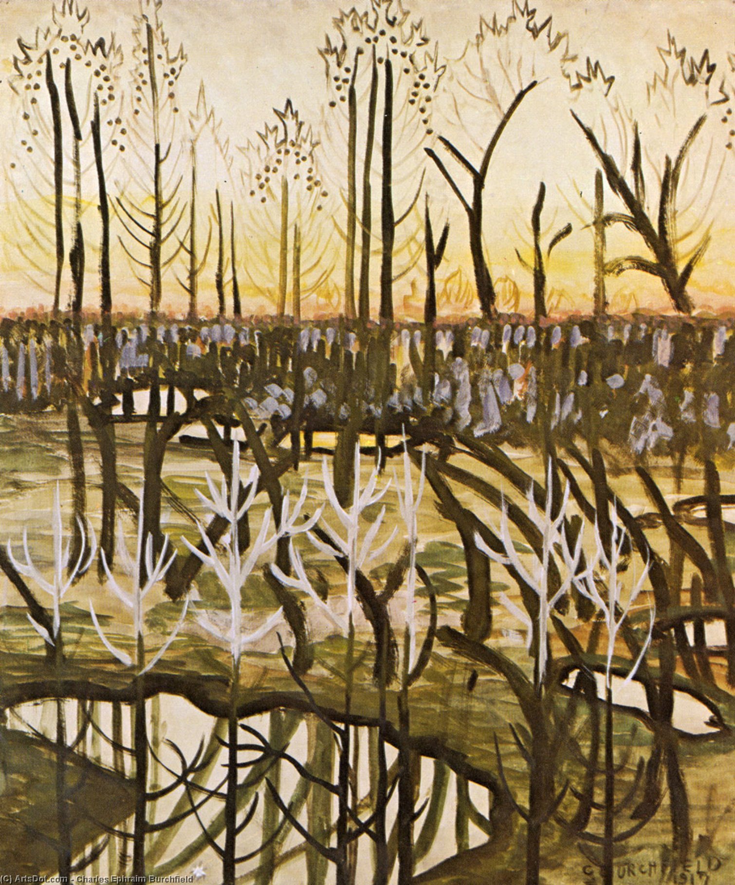 March Pools At Twilight — Charles Burchfield