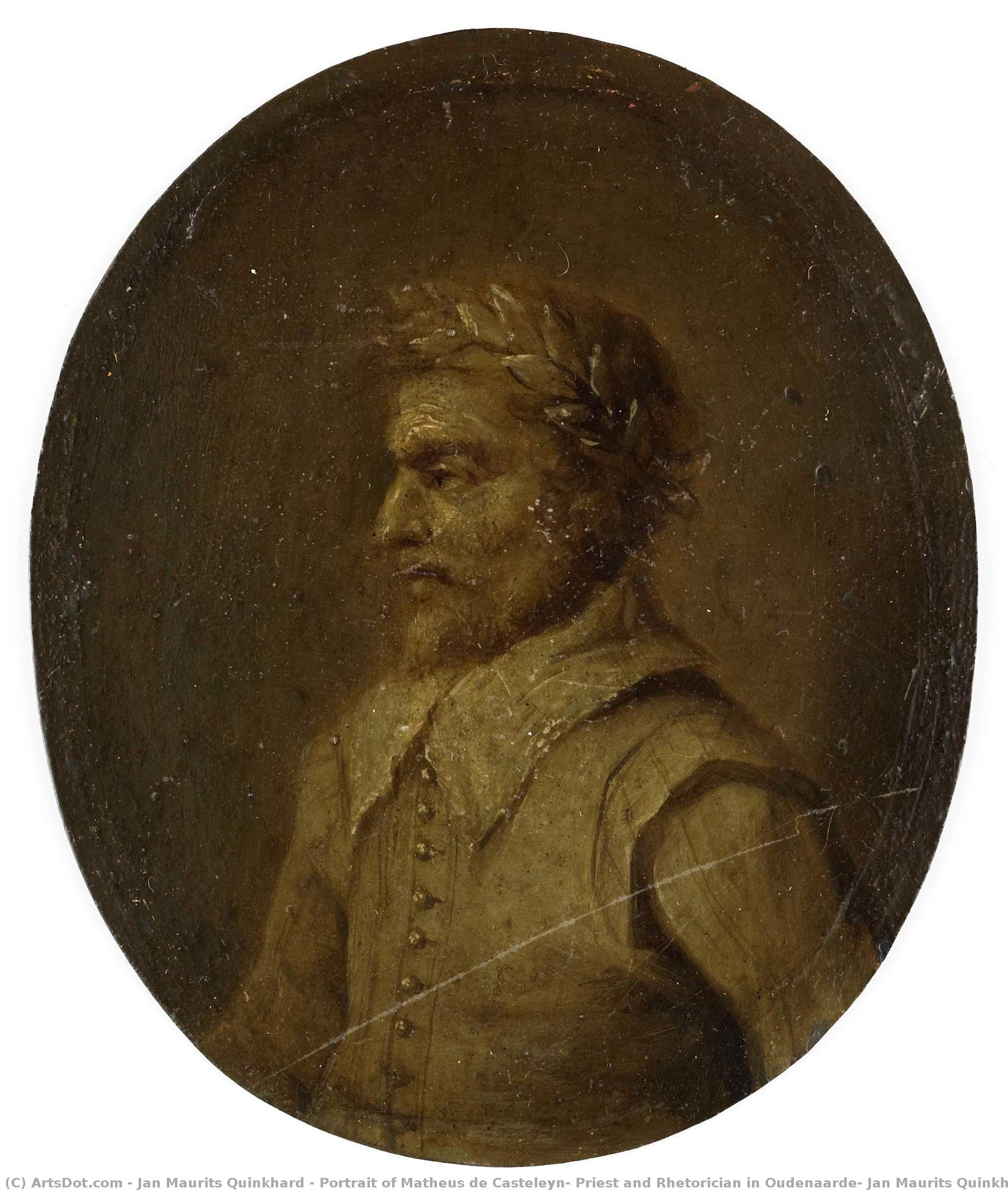 Portrait Of Matheus De Casteleyn, Priest And Rhetorician In Oudenaarde, Jan Maurits Quinkhard, 1732 - 1771 — Jan Maurits Quinkhard