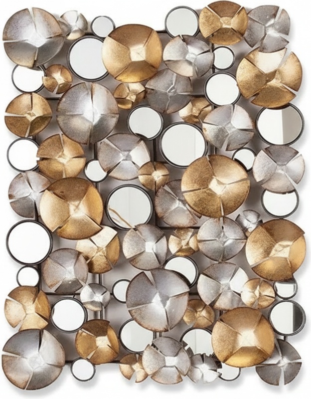 Metal & Paper Flower Wall Sculpture – Modern Abstract Art