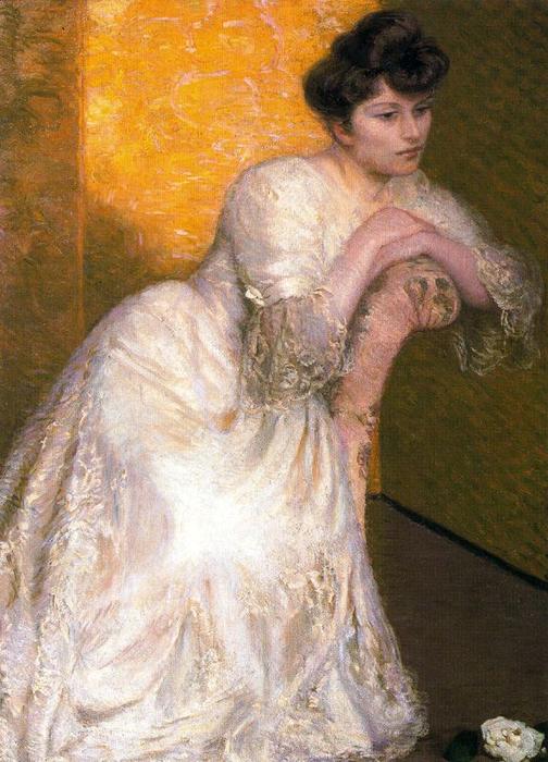 Le Paravent Jaune (the Yellow Screen) — Lilla Cabot Perry