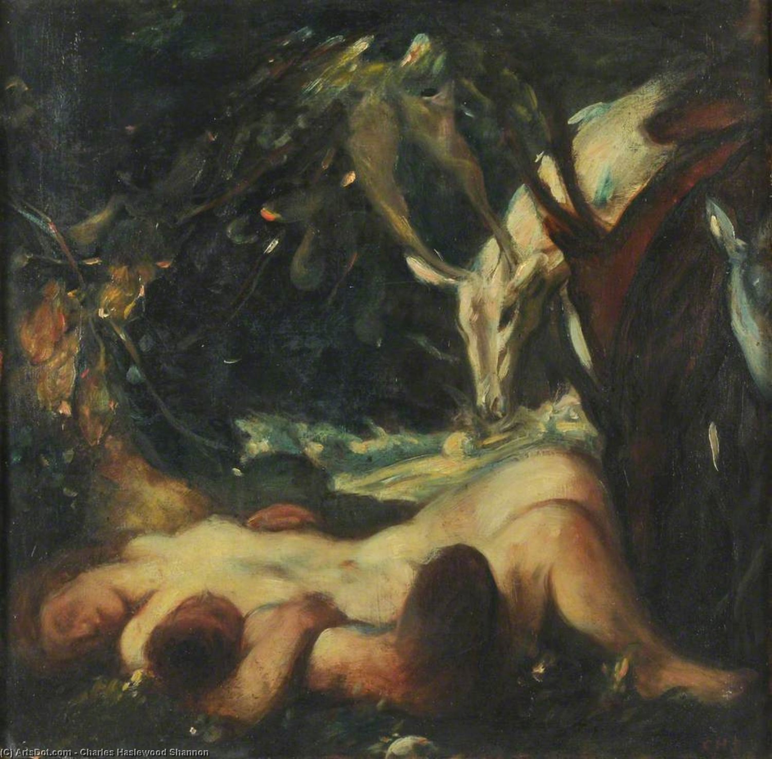 Study For 'the Sleeping Wood Nymph' — Charles Haslewood Shannon