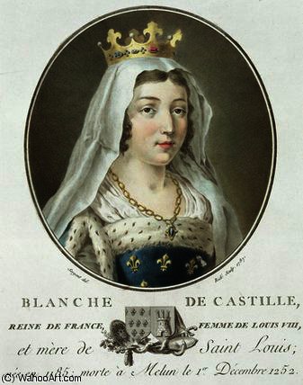 Portrait Of Blanche De Castille Engraved — Antoine Louis Francois Sergent Marceau