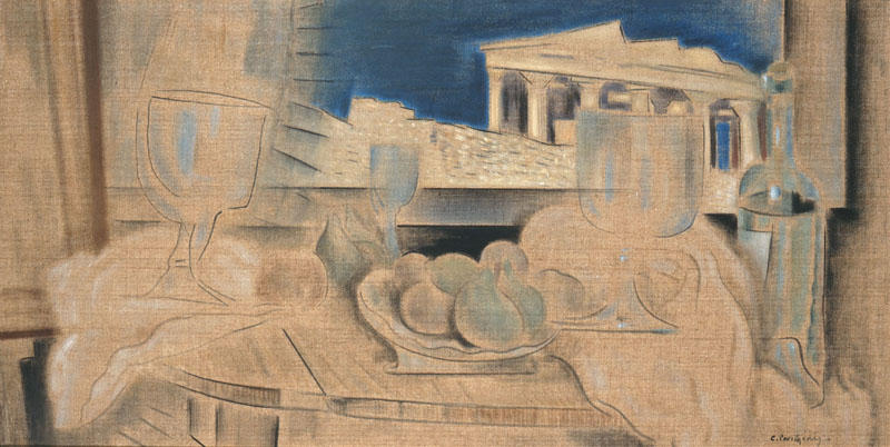 Still Life With Acropolis In The Background — Konstantinos Parthenis