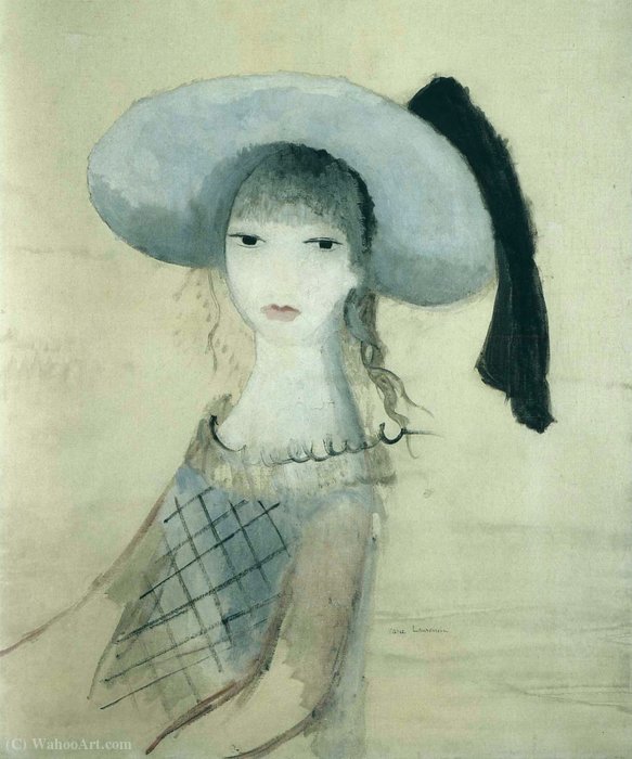 Fillette Au Chapeau Bleu Et Noir (1914) — Marie Laurencin
