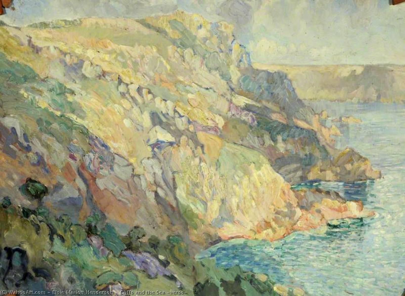 Cliffs And The Sea (verso) — Elsie Marion Henderson