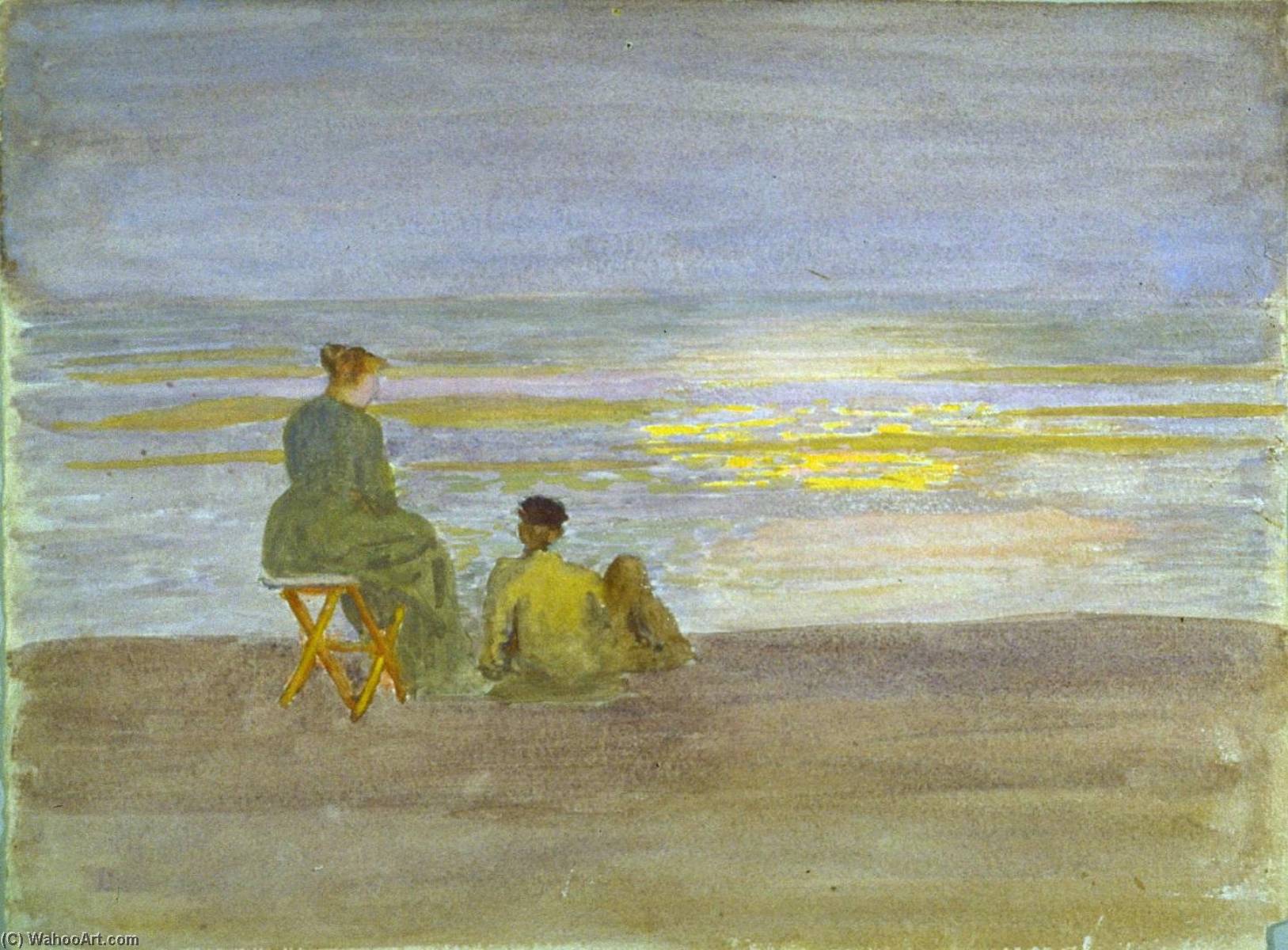 Man And Woman On The Beach — Thomas P Anshutz
