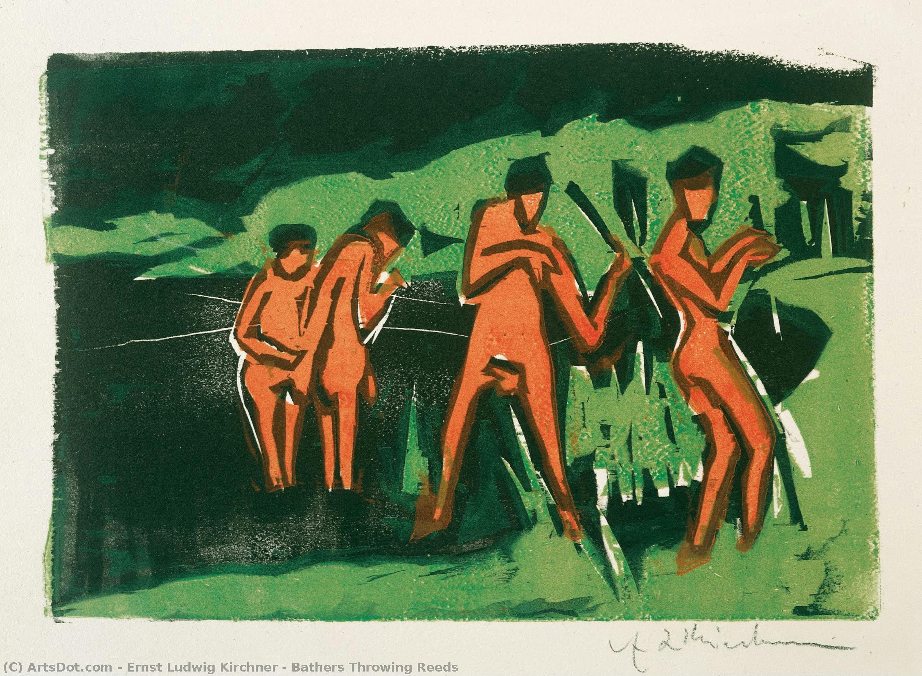 Bathers Throwing Reeds — Кирхнер