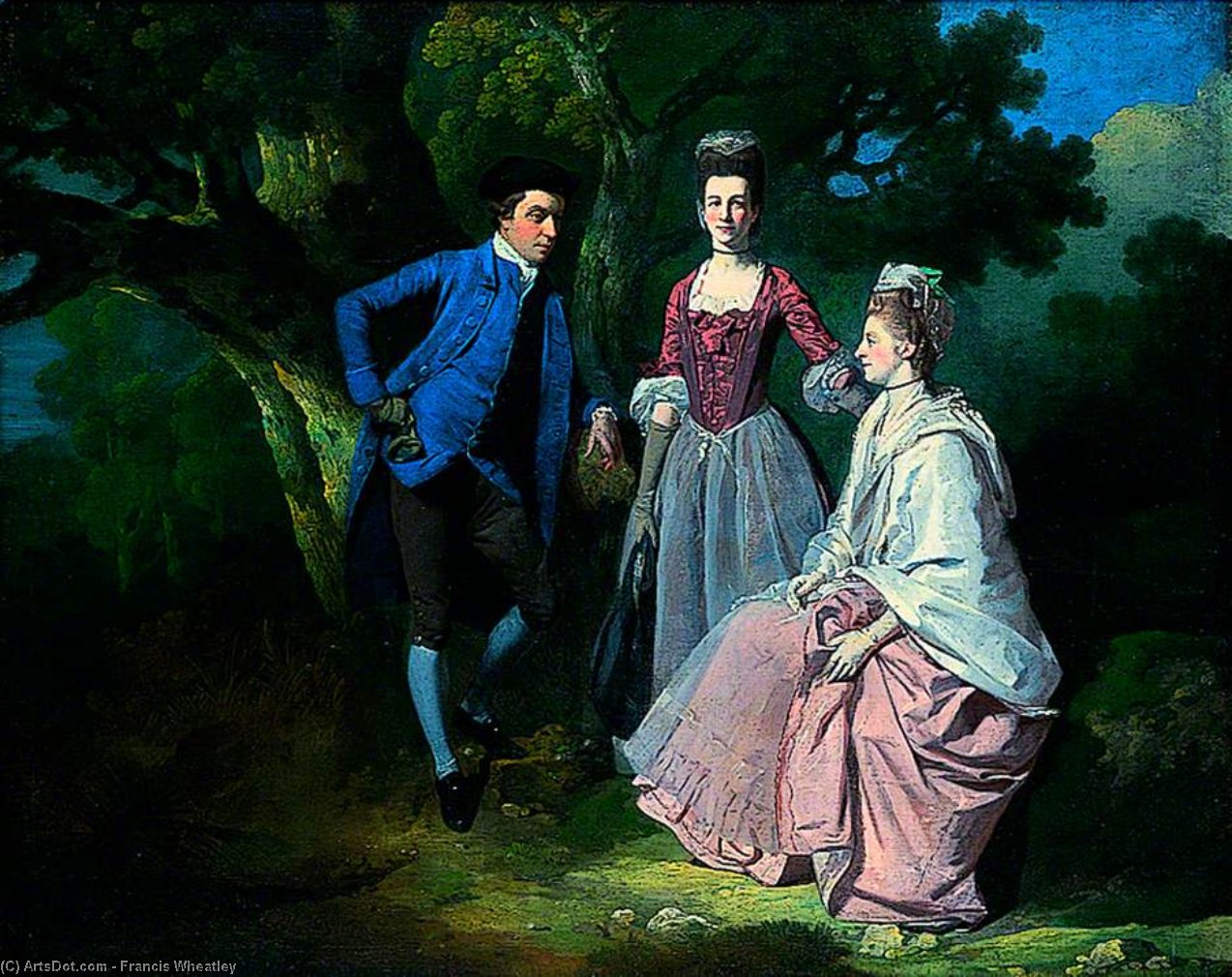 Edward And Priscilla Wakefield With Mrs Wakefield's Sister, Catherine Bell — Francis Wheatley
