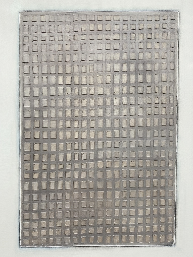 Monolithische Echos In Gedämpftem Taupe: Eine Meditative Studie Geometrischer Reliefs — David Moreau