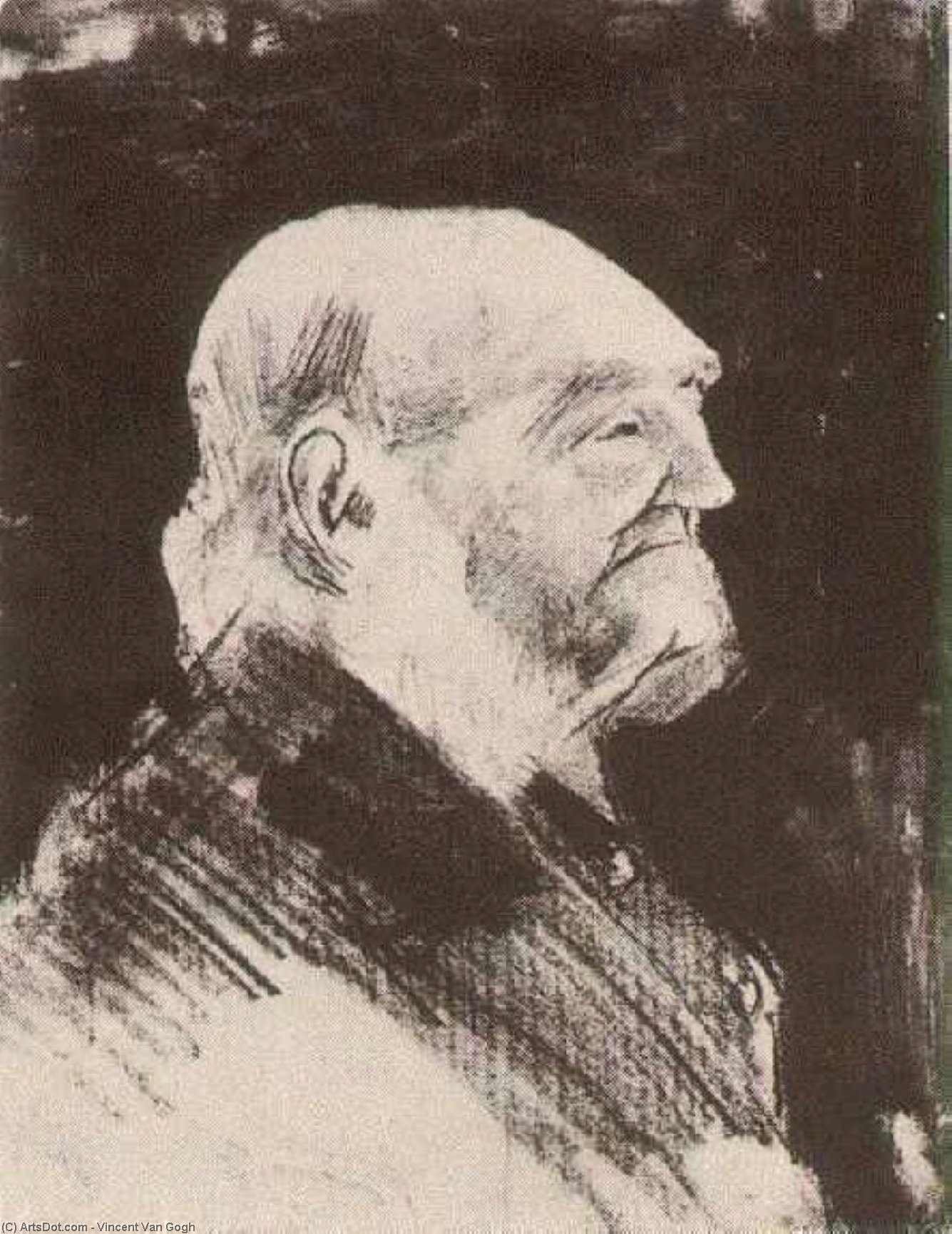 Orfan Hombre, Cabeza Calva — Vincent Willem Van Gogh