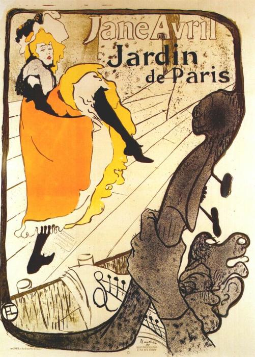Jane Avril At The Jardin De Paris — Henri De Toulouse-lautrec