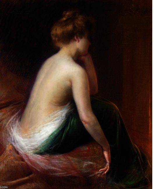 Seated Woman In Bed — Delphin Enjolras
