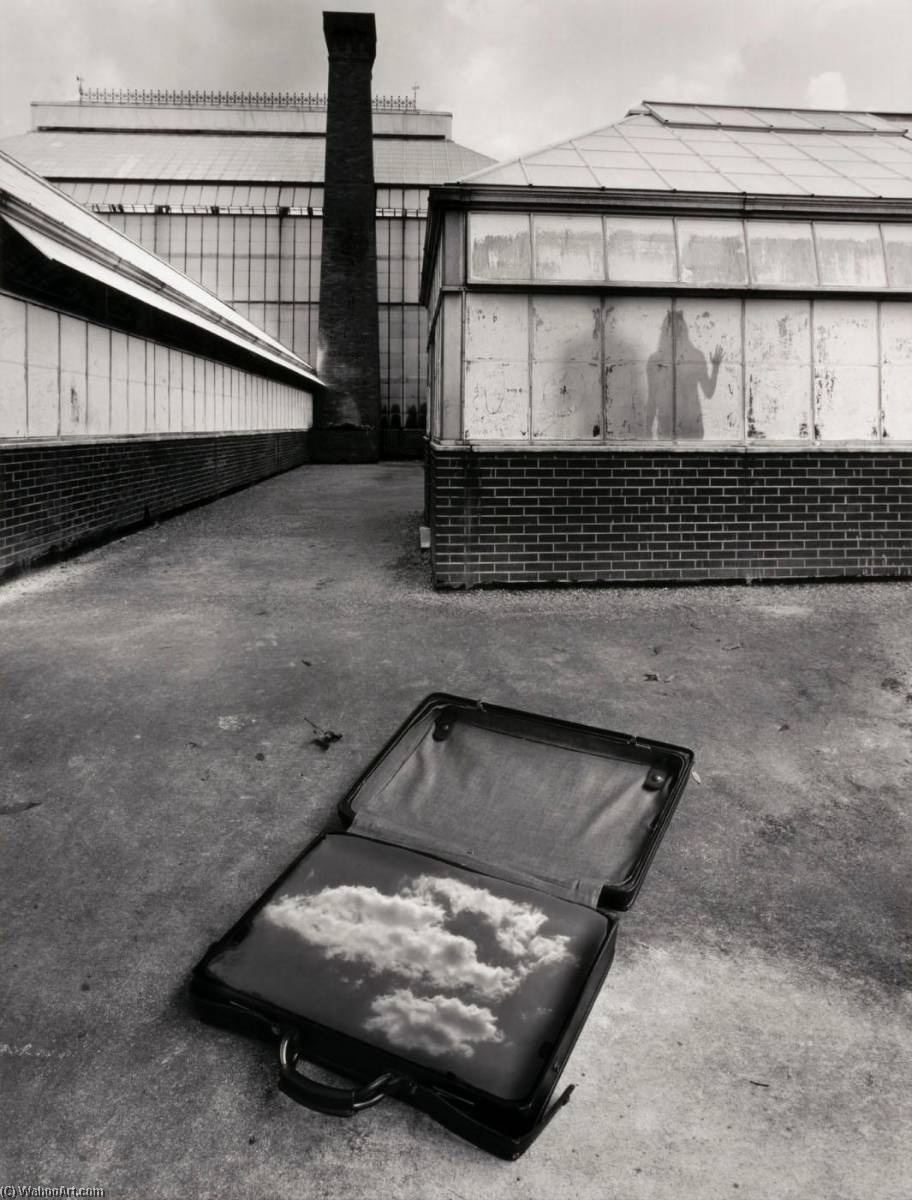 Untitled (clouds And Briefcase) — Jerry Uelsmann