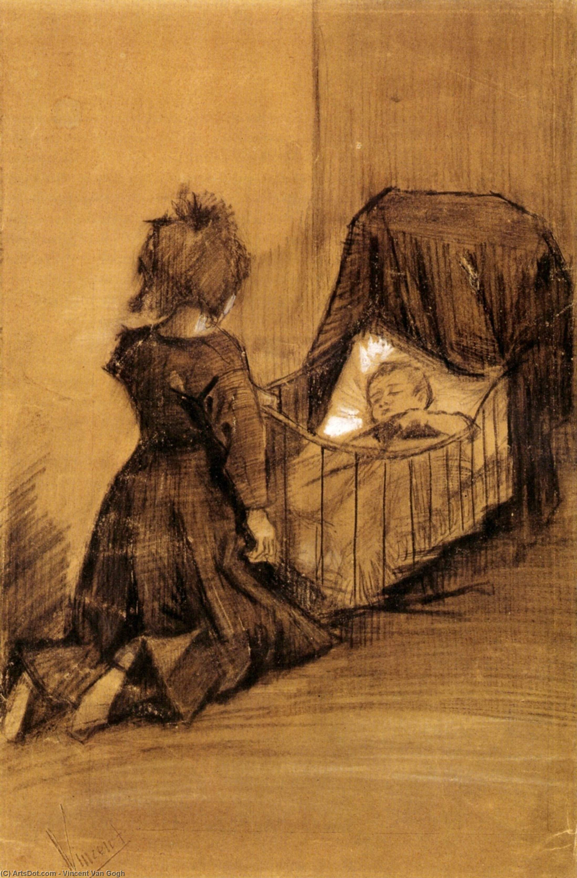Niña Acariciando Un Creciente — Vincent Willem Van Gogh