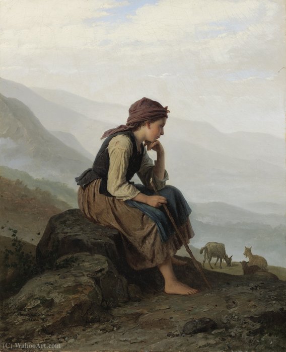 The Little Goat Herder — Meyer Georg Von Bremen (johann Georg Meyer)