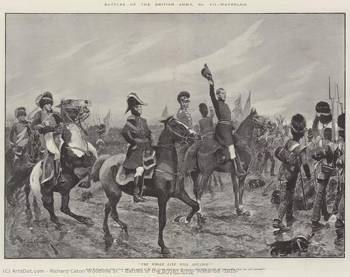 Battles Of The British Army, Waterloo (1815) — Richard Caton Woodville
