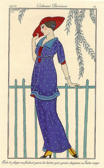 Robe De Plage En Foulard — Georges Barbier