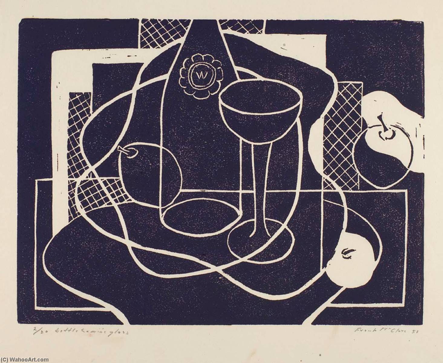 Bottle And Wine Glass — Frank Mcclure