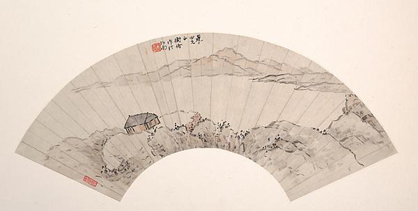 近代 陳衡恪 山水 扇面兩幀 Landscapes — Chen Hengke