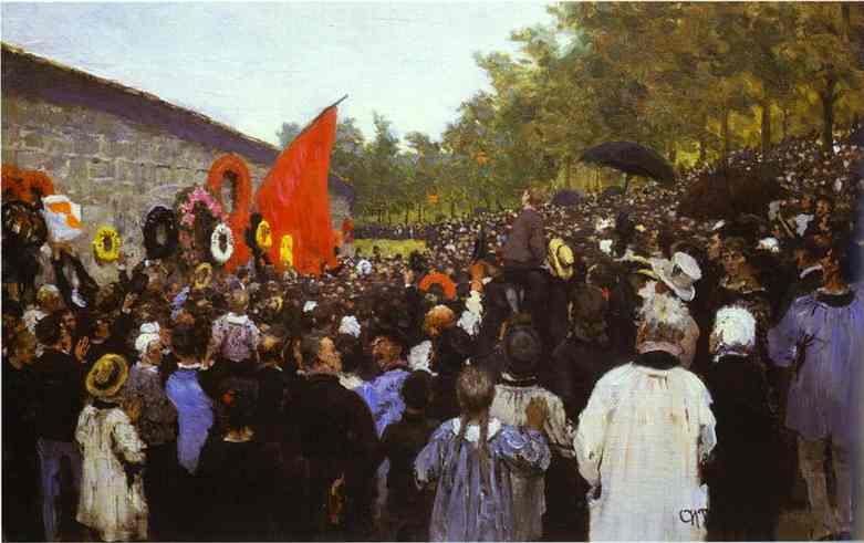 The Annual Memorial Meeting Near The Wall Of The Communards In The Cemetery Of Père-lachaise I — Ilya Yefimovich Repin