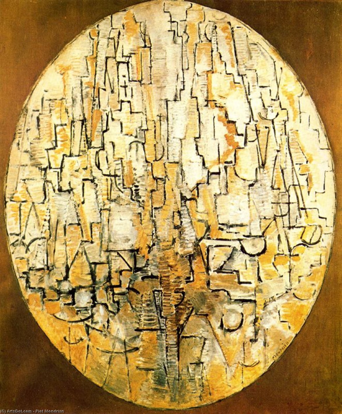 Oval Composition (trees) — Пит Мондриан