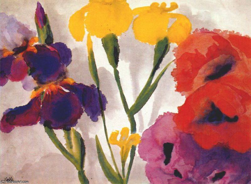 Irises And Poppies — Емил Нолде