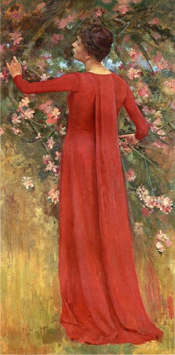 The Red Gown (also Known As His Favorite Model) — Theodore Robinson