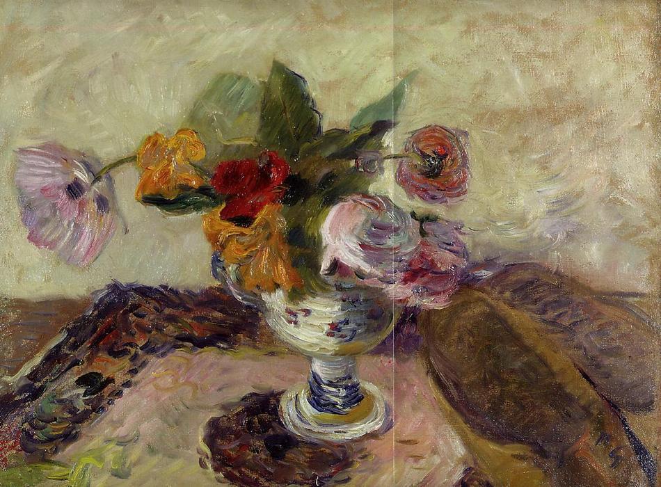 Summer Bouquet And Clogs (also Known As Vase Of Flowers) — Eugène Henri Paul Gauguin