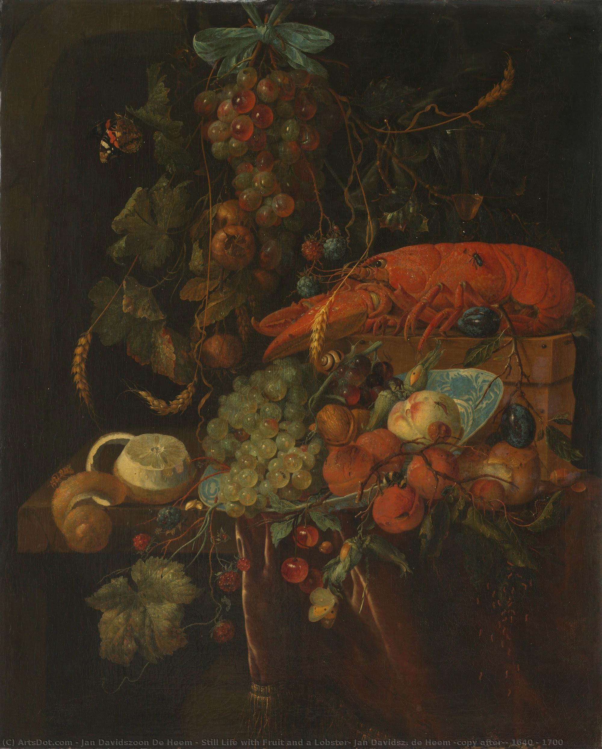 Still Life With Fruit And A Lobster, Jan Davidsz. De Heem (copy After), 1640 - 1700 — Jan Davidszoon De Heem