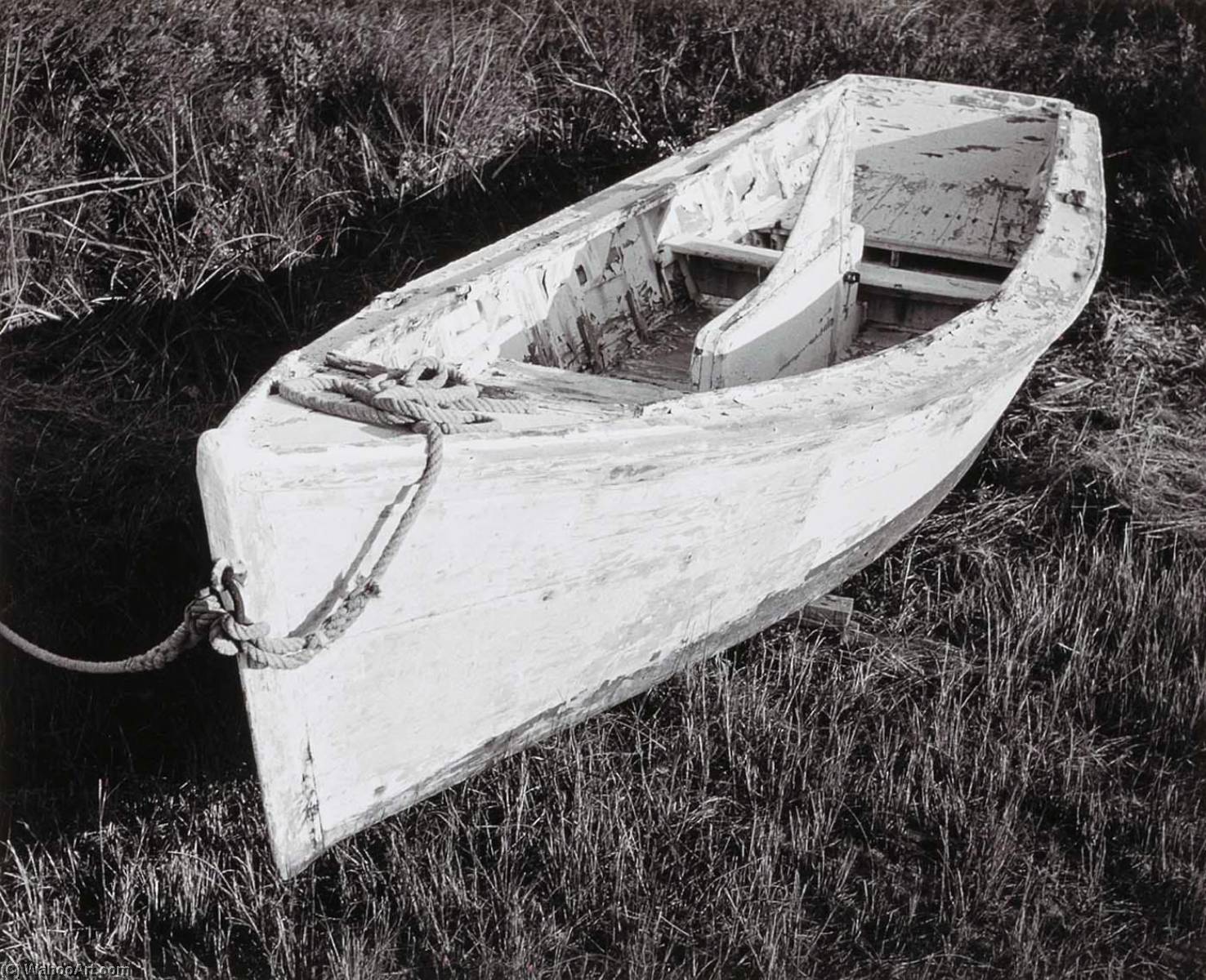 White Boat In Grass — Bernard Stadiem