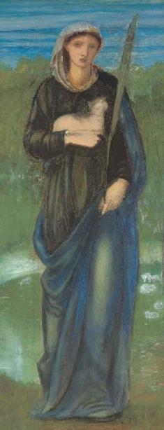 St Agnes — Edward Coley Burne-jones