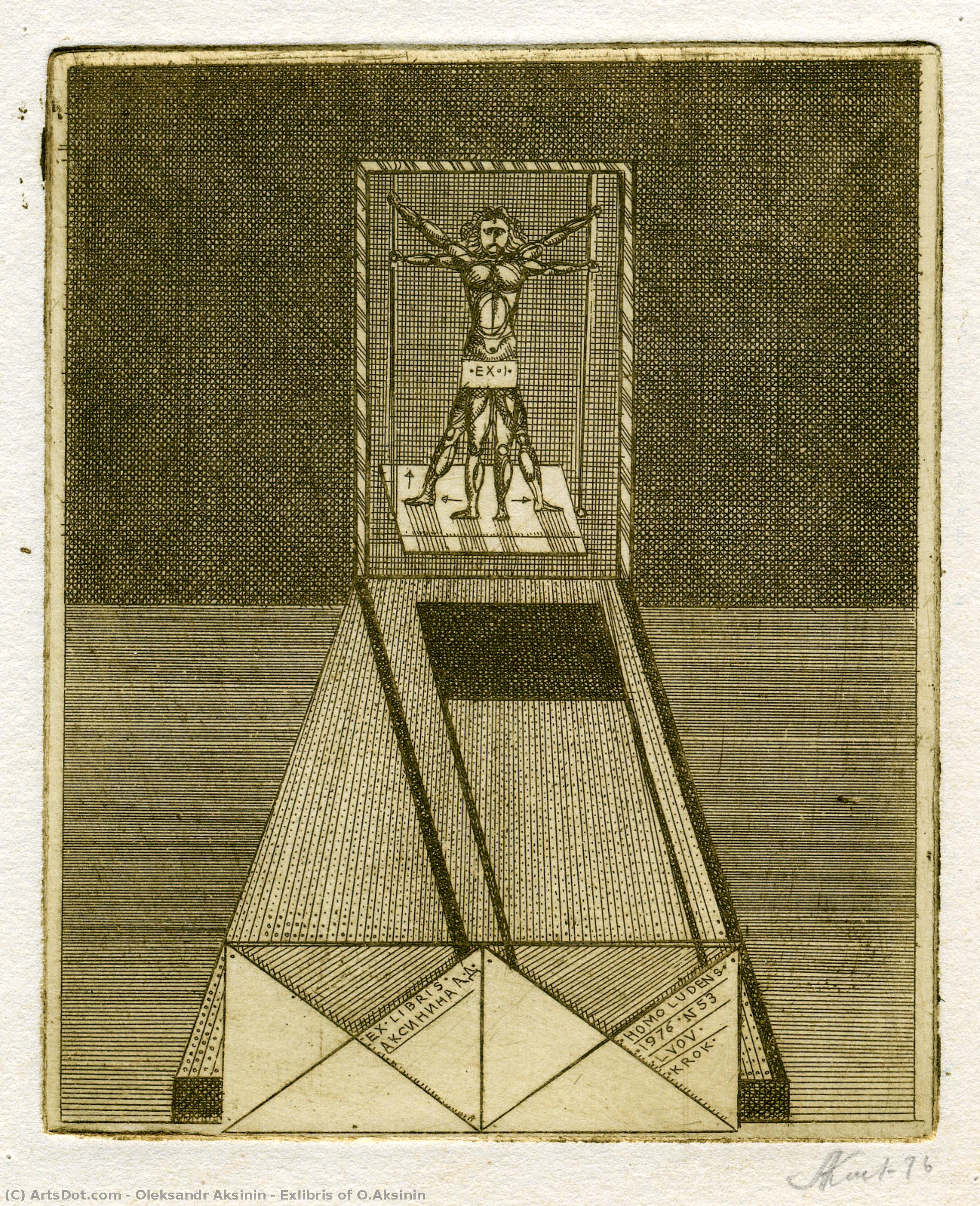 Exlibris Of O.aksinin — Oleksandr Aksinin