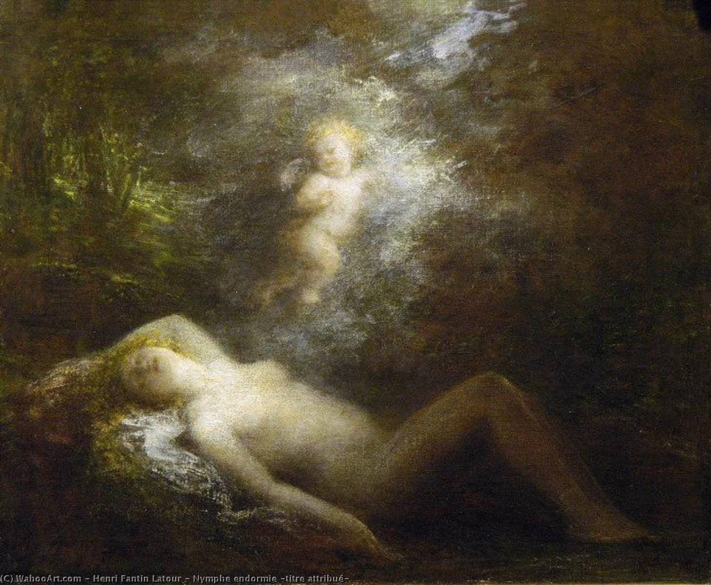 Nymphe Endormie (titre Attribué) — Henri Fantin-latour