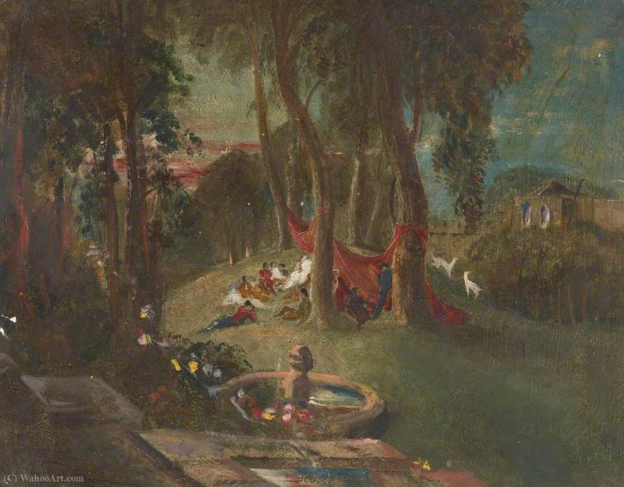 Illustration To A Scene From 'the Decameron' — William Bell Scott