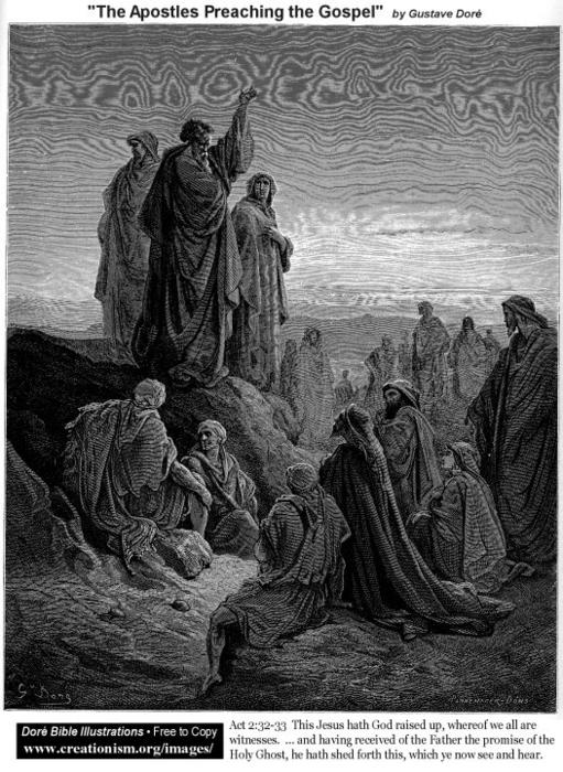 The Apostles Preaching The Gospel — Paul Gustave Doré