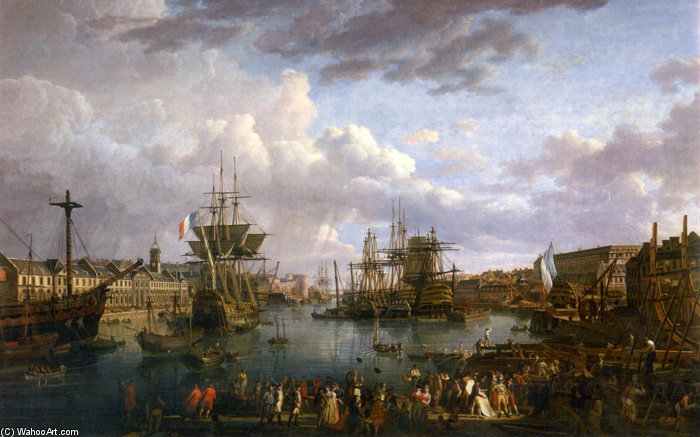 View Of The Port Of Brest - — Jean Francois Hue