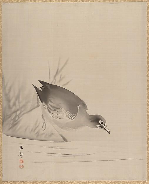 Bird At The Water's Edge — Kawabata Gyokushō