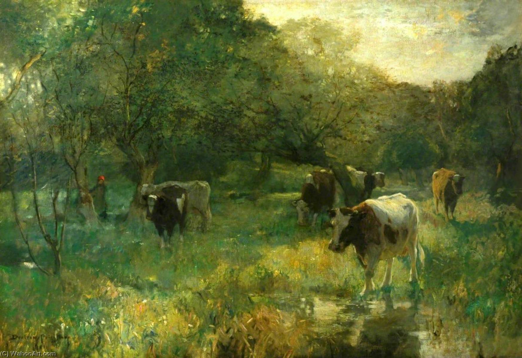 Valley Pasture, Marsh Meadows — Bertram Priestman