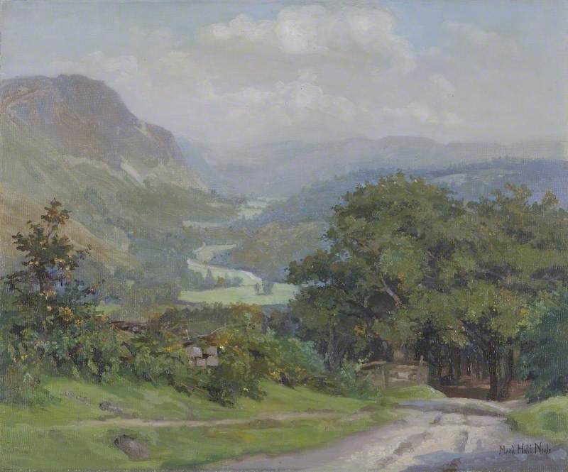 Rural Landscape With Mountains — Maud Hall Neale
