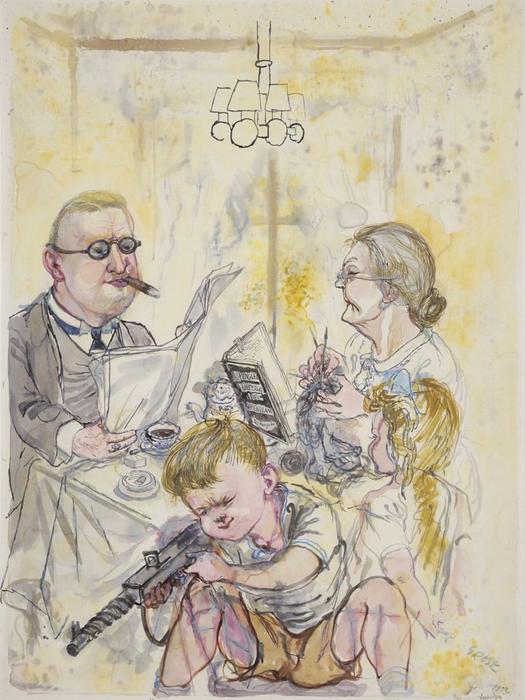 A Little Child Shall Lead Them (family) — George Grosz
